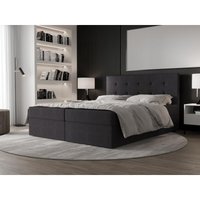 Polsterbett mit Bettkasten fison 2 140x200 Boxspringbett CO97 Dunkelgrau - Furnix von FURNIX
