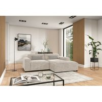 Polstercouch in L-Form rolia Ecksofa mit Kissen EM1-9 Creme - Furnix von FURNIX