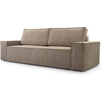 Polstersofa Couch mangussi Armlehnen Bettkasten PSO02 Hellbraun - Furnix von FURNIX