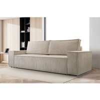 Polstersofa Couch mangussi Armlehnen Bettkasten PSO100 Beige - Furnix von FURNIX