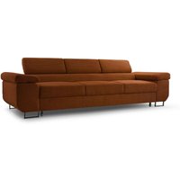 Polstersofa Couch nillona Armlehnen Verstellbare Kopfstützen PSO39 Braun - Furnix von FURNIX