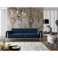 Polstersofa Fagiole iii Couch goldene Metallbeine EV70849 Dunkelblau - Furnix Polstersofa Fagiole iii Couch goldene Metallbeine EV70849 Dunkelblau - Furnix von FURNIX