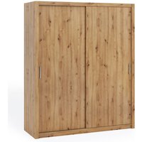 Schiebetürenschrank Boreli, 2-türiger Kleiderschrank B180 x H215 x T62 cm Eiche Artisan - Furnix Schiebetürenschrank Boreli, 2-türiger Kleiderschrank B180 x H215 x T62 cm Eiche Artisan - Furnix von FURNIX