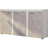 Sideboard Marcuss Anrichte Kommode 3 Türen 148,8 cm 3F Weiß Beton - Furnix von FURNIX