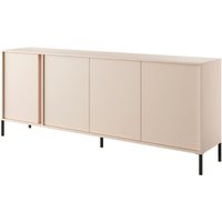 Sideboard dasti 203 4d Kommode mit vier Türen und Metallfüße Beige - Furnix von FURNIX