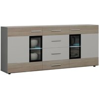 Sideboard tremona Anrichte 170 cm 2 Türen, 4 Schubladen Eiche Sonoma/Weiß - Furnix Sideboard tremona Anrichte 170 cm 2 Türen, 4 Schubladen Eiche Sonoma/Weiß - Furnix von FURNIX