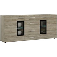 Sideboard tremona Anrichte mit led 2 Türen 4 Schubladen 170cm breit San Remo - Furnix Sideboard tremona Anrichte mit led 2 Türen 4 Schubladen 170cm breit San Remo - Furnix von FURNIX