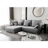 Sofa yaho Couch ausziehbar mit Bettkasten und Kissen Schlafsofa mh 85 - Furnix von FURNIX