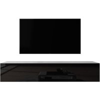 Tv Hängeboard zalvo Lowboard TV-Schrank modern 160 cm Schwarz glänzend - Furnix von FURNIX