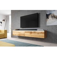 Furnix - tv Lowboard bermo Schrank Fernsehschrank 180 cm mit led Eiche Wotan-Wotan von FURNIX