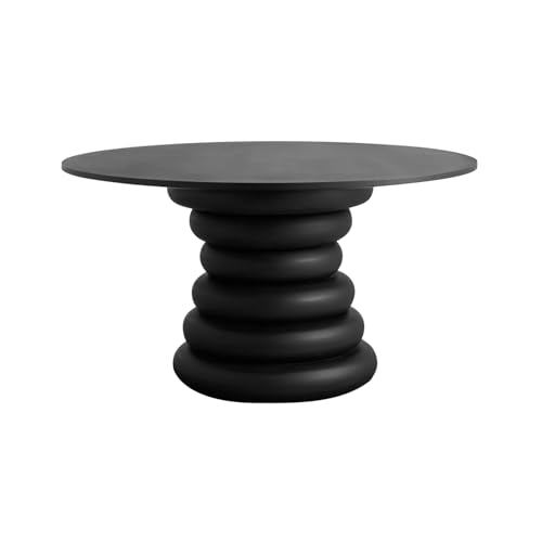 FURNLUX YALU Esstisch, 140x140x77 cm, Schwarz, MDF, Modernes Design, Robuste Konstruktion von FURNLUX