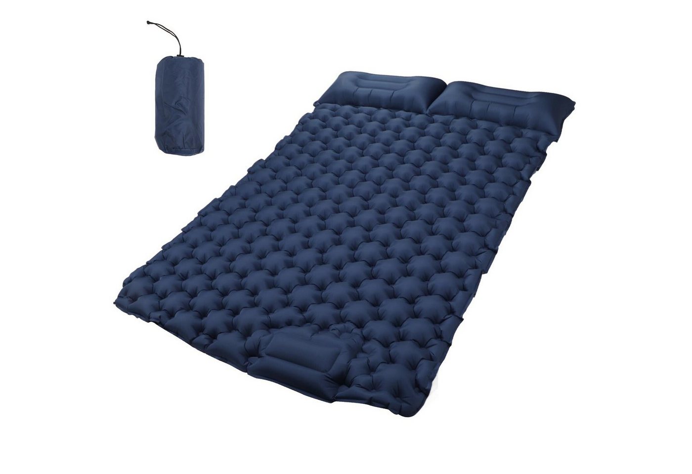 FUROKOY Luftbett Camping feuchtigkeitsdichte Luftmatratze mit Kissen, marineblau, , (leichte Trage aufblasbare Matratze doppelt), Nickerchen Lagerung aufblasbare Matratze von FUROKOY