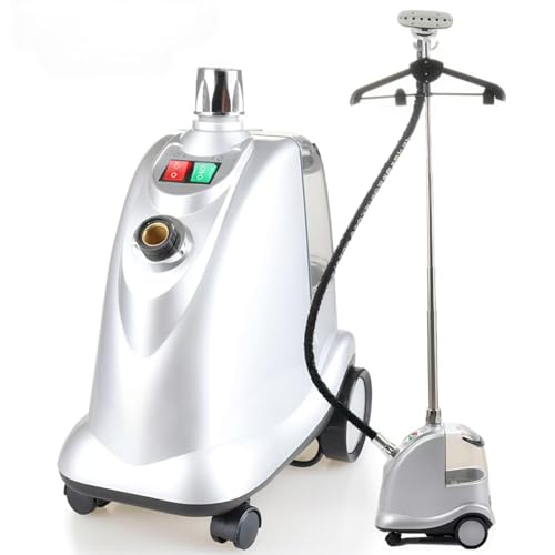 2200W Steamer und Dampfglätter, Stehender Dampfer für Kleidung, Dämpfender Faltenentferner, Vertikaler Dampfbügler mit Rollen und 3l Wassertank, Professionelle Dampfbürste für Alle Textilarten,Silber von FUROMG