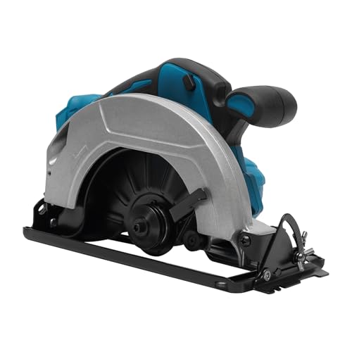 Kreissäge Circular Saw Handkreissäge mit Schiene 178mm,Akku Handkreissäge Sägeblatt 18V4500RPM für Holz(ohne Akku) von FUROMG