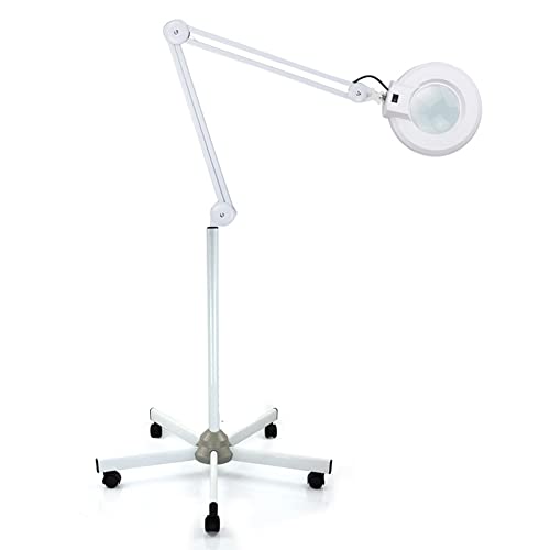 FUROMG LED Kosmetik Lupenleuchte mit Stativ 5 Dioptrien,Kaltlicht SPA Kosmeticlupe Tätowierung Lupe Lupenlampe 22W von FUROMG