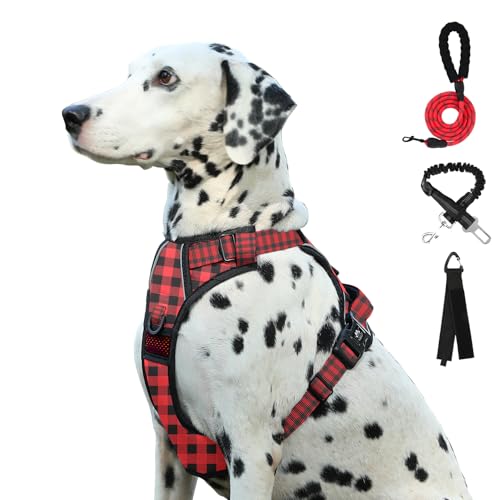 FURRYFECTION Hundegeschirr mit Einfache Kontrolle Griff, ausbruchsicher für kleine, mittlere und große Hunde, verstellbare Geschirr Hund ohne Zug & Würgen von FURRYFECTION