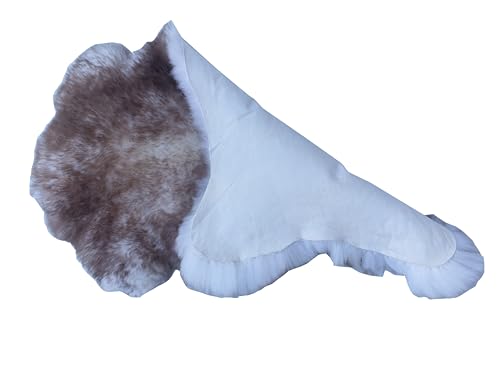 FURRYMAN Natürliche Lammfelle, Schaffelle 120 x 60 cm Groß, ohne Chrom - Weiße und farbige Schaffelldecken, Tagesdecken und Dekorationen für Couch, Sessel oder Boden - Lammschaffell (mufflon braun) von FURRYMAN