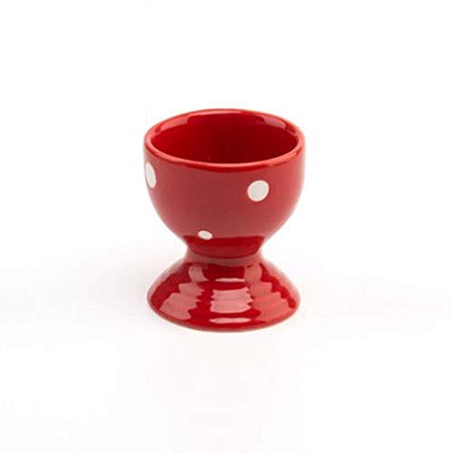 FURUIWUFENG Elektrischer milchaufschäumer Eierbecher Netter Keramik Weiches gekochtes Ei-Halter for Frühstück Brunch Schneebesen (Color : Red) von FURUIWUFENG