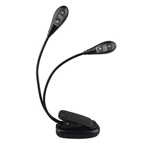 Futheda Tragbares Notenständer-Licht mit 2 Schwanenhals-Armen, 4 LEDs zum Anklippen, Augenpflege, Flexibler Clip mit USB-Kabel, Bestens Geeignet für Notenständer, Grillen, Schreibtisch, Camping Futheda Tragbares Notenständer-Licht mit 2 Schwanenhals-Armen, 4 LEDs zum Anklippen, Augenpflege, Flexibler Clip mit USB-Kabel, Bestens Geeignet für Notenständer, Grillen, Schreibtisch, Camping von Futheda