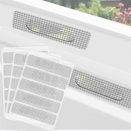 100 Stück Fliegengitter Reparatur Set, Selbstklebend Glasfaser Reparatur Insektenschutz Reparaturflicken Reparaturpflaster Glasfaser Pflaster für Fenster Tür Loch von Fliegengitter (Schwarz) von FUSHENGCHUANG