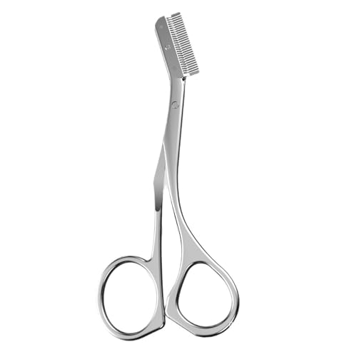 Brow Scissors Augenbrauenschere mit Kamm, Edelstahl -Brauenschere, rostbezogene Augenbrauenschneider für Damen, Trimmenschere von FUSHENGCHUANG