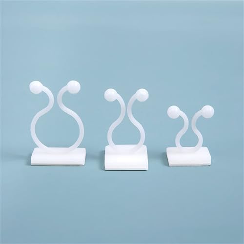 FUSHENGCHUANG 100 Stück Pflanzenclips, Unsichtbare Kletterpflanzen Clips, Selbstklebend Wand Befestigungsclips, Machen Sie Ihre Pflanzen Aufgeräumter und Schöner(weiß) von FUSHENGCHUANG
