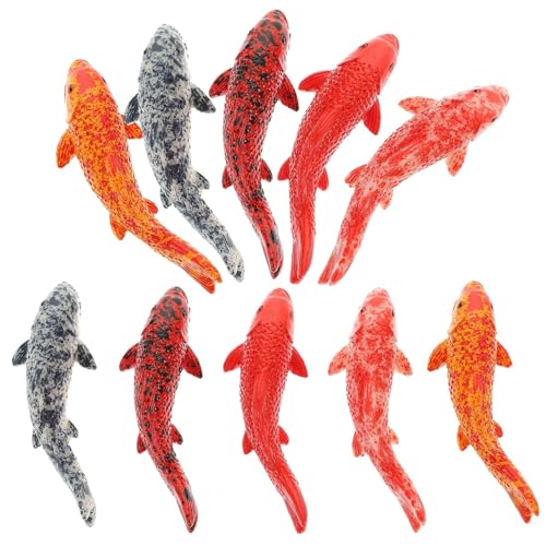 FUSHENGCHUANG 5 Stück Koi-Karpfen Schwimmende Fische In Box Realistische -Dekoration Goldfische Künstliche Fische Zierfische Ornamente Aquarium-Dekorationen Aquarium-Zubehör von FUSHENGCHUANG