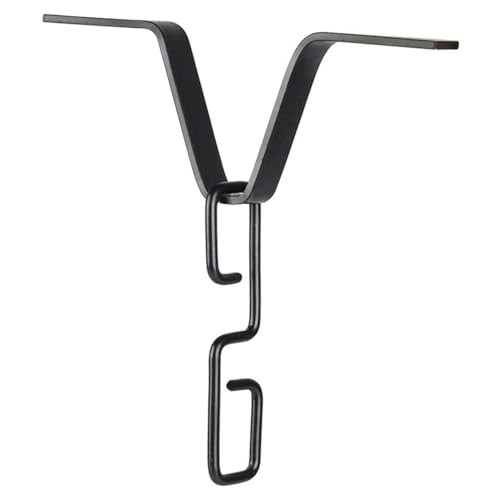 FUSHENGCHUANG Regenketten-Adapter für Regenrinnen, Schwarz, V-Förmiger Regenketten-Adapter, Regenkettenhaken mit S-Förmigem, für Regnerisches Wetter im Freien von FUSHENGCHUANG