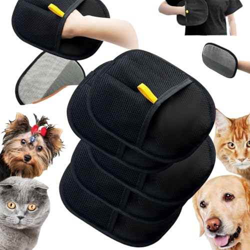 Fellmagnet Handschuhe Doppelseitige Fellpflegehandschuhe für Katzen/Hunde, Antistatische Haarentfernung an Sofa & Kleidung, Wiederverwendbar mit Massagefunktion Für Glänzendes Tierfell-5 Stück von FUSHENGCHUANG