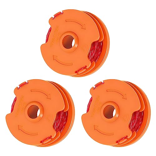 FUSHUI Ersatzspule, WA0007 Rasentrimmerfaden, Rasentrimmerspule, Autofeed-Spule und Faden für McGregor MET6032 MET4530 MET3525 Worx WG119E Rasentrimmer von FUSHUI
