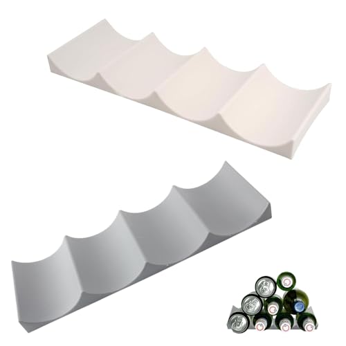 FUSONGQINTANG 2 Stücke Weinregal Kunststoff Weinregal im Europäischen Stil Display Matte Weinhalter für Küche Arbeitsplatte Speisekammer Kühlschrank von FUSONGQINTANG