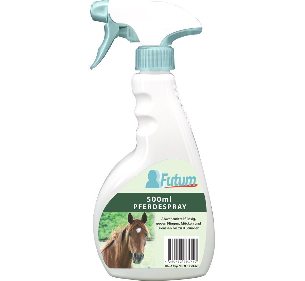 FUTUM Insektenspray Pferde Spray Fliegen Spray Insekten Bekämpfung, 1-St., Hält Insekten bis zu 8 Std fern, Made in Germany von FUTUM