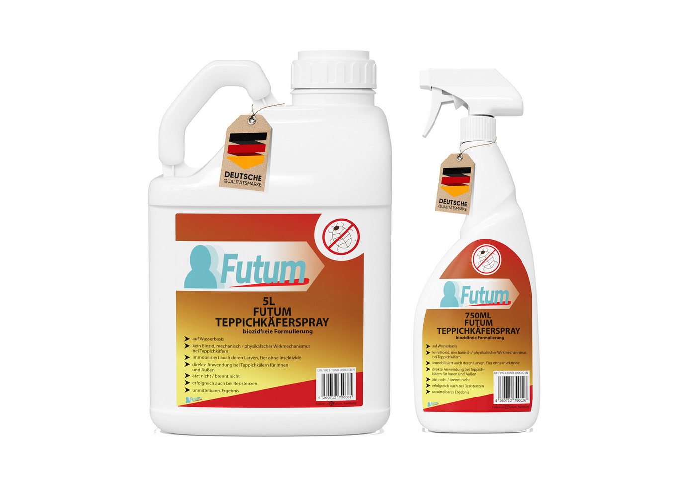 FUTUM Insektenspray Teppichkäferspray, Käfer Abwehr, 5.75 l, biozidfreie Formel, auf Wasserbasis, geruchsarm, brennt / ätzt nicht FUTUM Insektenspray Teppichkäferspray, Käfer Abwehr, 5.75 l, biozidfreie Formel, auf Wasserbasis, geruchsarm, brennt / ätzt nicht von FUTUM