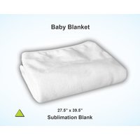 Baby Decke 70 X 100 cm Schlicht Weiß Sublimationsdecke - Überwurf Für Sublimation von FUTURASUBLIMATION