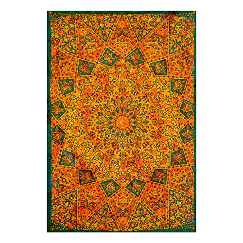 Future Handmade Wandteppich mit Mandala-Motiv, Galaxie, Stern, Sonne, Mond, Batik, Wandbehang, indischer, psychedelischer Hippie-Stil, Strandtuch, Überwurf, bohèmetypischer Stil, DESIGN 18 von FUTURE HANDMADE