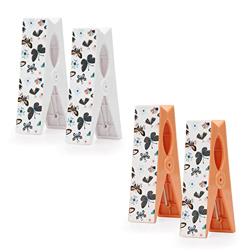 4 STK Accessory Große Clips Sonne Strandtuch Wäscheklammern Strandliege Yacht Kinderwagen Boot Camping Kite Segeln Surfing Turnhalle Küche Garten Geschenk Geburtstag Weichnachten (ORANGE) von FUTURE OF FURNITURE