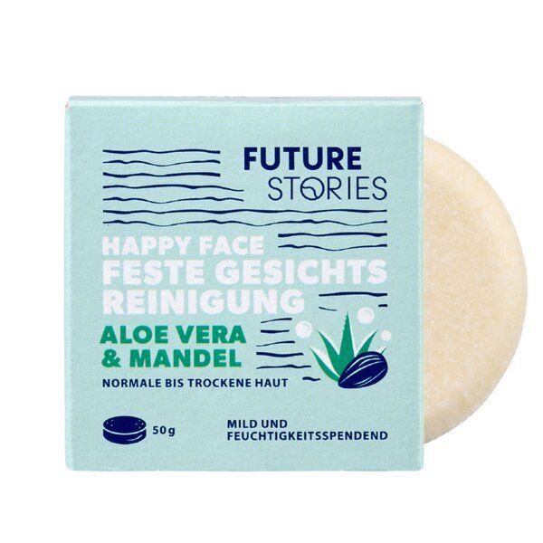 FUTURE STORIES Fester Gesichtsreiniger - Aloe Vera & Mandel von FUTURE STORIES