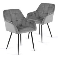 Futurefurniture - Esszimmerstuhl .® 2er Set Esszimmerstühle, Esszimmerstuhl, 2er Set Esszimmerstühle, Esszimmerstühle, Samt,Grau Futurefurniture - Esszimmerstuhl .® 2er Set Esszimmerstühle, Esszimmerstuhl, 2er Set Esszimmerstühle, Esszimmerstühle, Samt,Grau von FUTUREFURNITURE