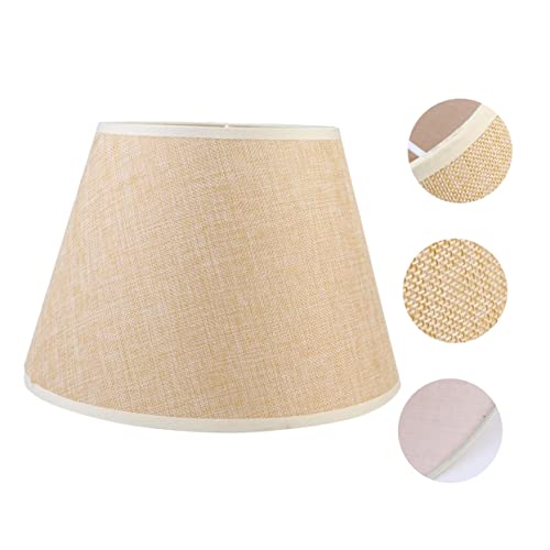 FUTUREORYY 1 Stück Beige Lampenschirm Leinen für Tischlampe Dekorative Abdeckung Geeignet für Schlafzimmer und Wohnzimmer Warme Schützt Lichtquellen von FUTUREORYY