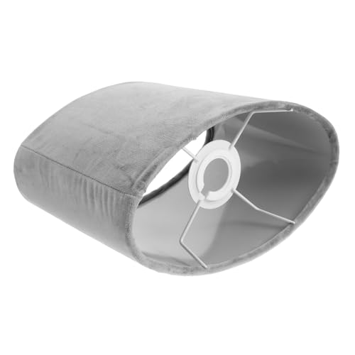 FUTUREORYY 1 Stück Ovaler Lampenschirm Stoff Weiß und Dunkelgrau Dekorative Lampe für Tisch und Stehlampe Fassung Installieren für Schlafzimmer und Wohnzimmer Stimmungsvolle Beleuchtung von FUTUREORYY