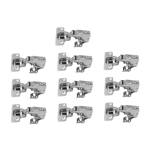 FUTUREORYY 10 Sätze Hydraulische Scharniere aus Gedämpfte Möbelbänder mit Geräuscharmem Schließmechanismus Fach Verstellbar Langlebig und Robust für Küchen Bad und Garagenschränke von FUTUREORYY