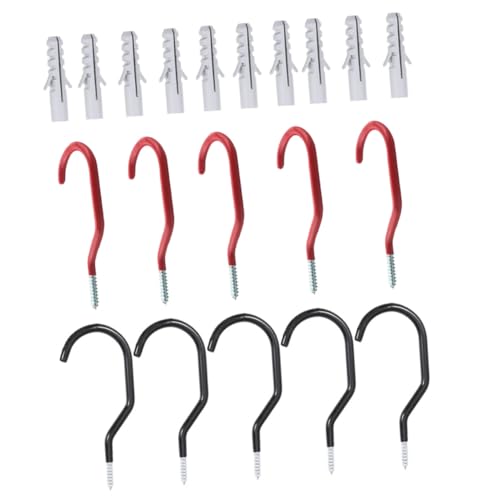FUTUREORYY 10 Sätze Schraubbare Wandhaken aus Verzinktem Stahl und PVC Schwerlast Fahrradhalter für Garage Garten Wandmontage Geeignet für Mountainbikes Klappräder Rennräder Platzsparend und von FUTUREORYY
