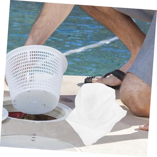 FUTUREORYY 10 Stück Einweg Pool Skimmer Socken Nylon Filterbeutel für Inground Pools Feines Netz zur Schmutz und Laubfilterung Praktische Reinigungshilfe für Skimmerkorb und Poolzubehör von FUTUREORYY