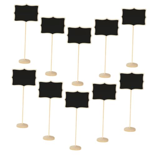 FUTUREORYY 10 Stück Mini Kreidetafel mit Ständer Abwischbare Tafeln für Tischkarten Buffet Party Hochzeit Stabile Aufsteller mit Glatten Kanten Wiederverwendbar für Restaurant und von FUTUREORYY