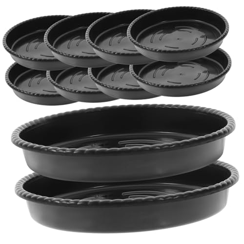 FUTUREORYY 10 Stück Runde Pflanzuntersetzer aus Dickem Kunststoff wasserdichte Pflanzschalen mit Hohem Stabile Blumentopf Abtropfschalen für Garten und FUTUREORYY 10 Stück Runde Pflanzuntersetzer aus Dickem Kunststoff wasserdichte Pflanzschalen mit Hohem Stabile Blumentopf Abtropfschalen für Garten und von FUTUREORYY