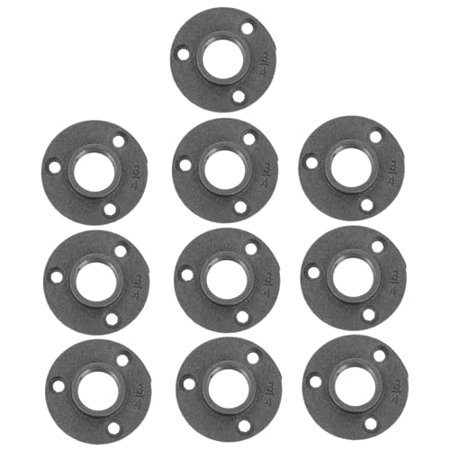 FUTUREORYY 10 Stück Teiliges Dekorative Bodenflansche aus Duktiler Gusseisenlegierung Vintage Design Stabile Montagebasis für DIY Möbel Regalhalterung und Wandbefestigung Geeignet für von FUTUREORYY