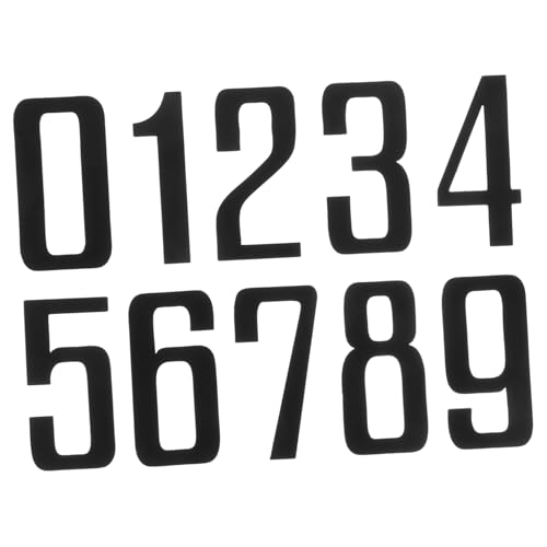 FUTUREORYY 10 Stück Teiliges Edelstahl hausnummernschild Selbstklebend Wetterfest Rostfrei Vielseitig für Tür Garten Briefkasten und Büro Große Metall adressschilder mit Eleganter Schwarzer von FUTUREORYY