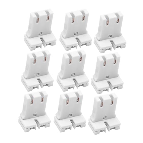 FUTUREORYY 10 Stück Teiliges Förmiger Lampenfassung Hitzebeständig Kompatibel mit Leuchtstoffröhren und LED Röhren Einfache Installation für Wohn Büro und Kellerbeleuchtung FUTUREORYY 10 Stück Teiliges Förmiger Lampenfassung Hitzebeständig Kompatibel mit Leuchtstoffröhren und LED Röhren Einfache Installation für Wohn Büro und Kellerbeleuchtung von FUTUREORYY