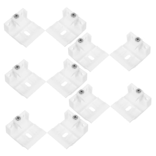 FUTUREORYY 10 Stück Teiliges Kunststoffhalter Jalousien Stabile Wandhalterung Verdeckter Montageclip für Falten Wabenjalousien Belastbarer Trägerrahmen für Lamellen von FUTUREORYY