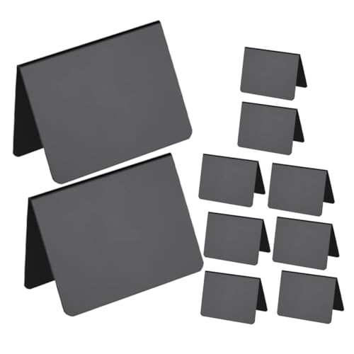 FUTUREORYY 10 Stück Teiliges Mini Kreidetafel Doppelseitig Abwischbar PVC Schreibtischtafel Wiederverwendbare Nachrichtentafeln für Restaurant Hochzeit Dekoration Einfach zu Reinigen von FUTUREORYY